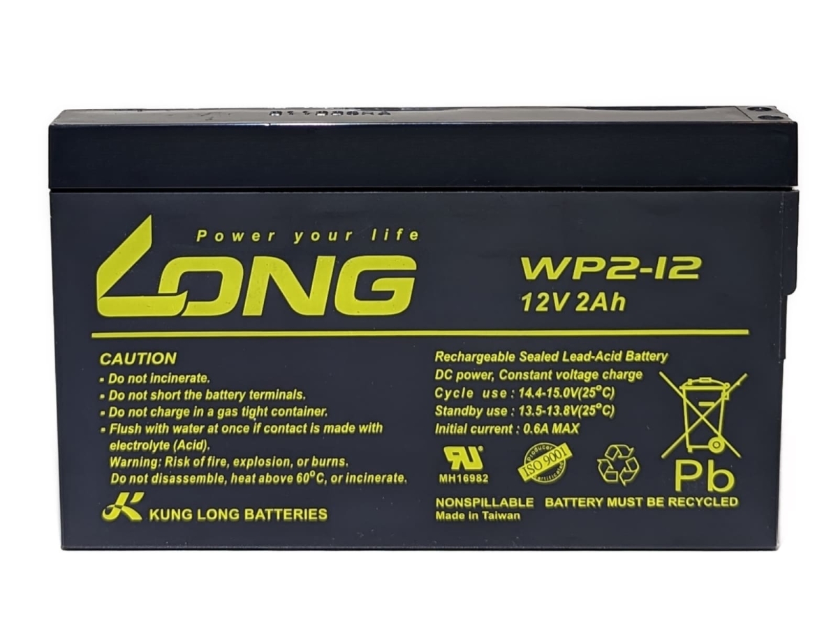 Long WP2-12 Bleiakku 12V 2,0Ah AGM ersetzt NP2-12 MP2-12 wartungsfrei Lead Acid